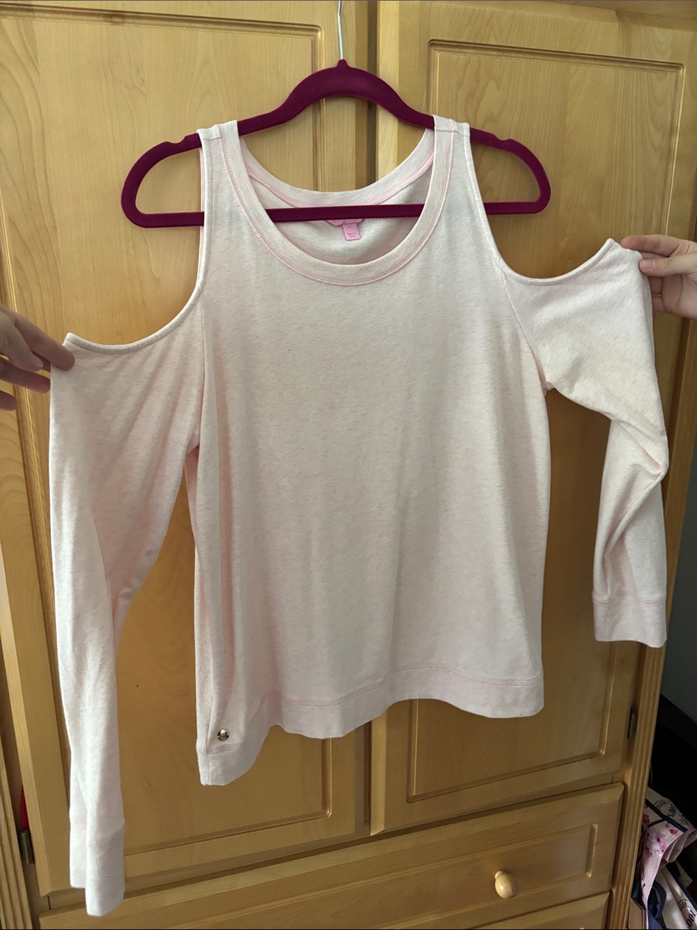 Lilly Pulitzer Light Pink Cold-Shoulder Women's Top - Brand: